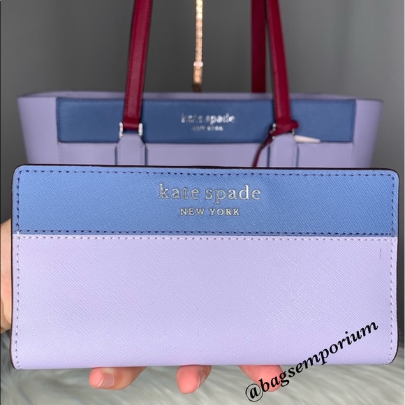 Kate Spade Large Leather Laptop Tote / Wallet Set - Picture 3 of 12